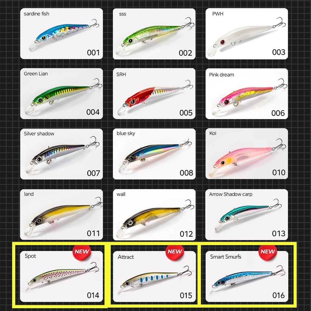 Hunthouse Trout Fishing Lure Sinking Jerkbait 70/80mm 7/8.5g Artist Minnow  Sea Fishing Black Minnow Twitch Hard Lure for Bass