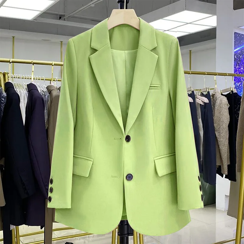 Frauen Mantel Herbst Casual Lose Koreanischen Stil Blazer Temperament Pendeln Kleine Anzug Jacke – Detail 5