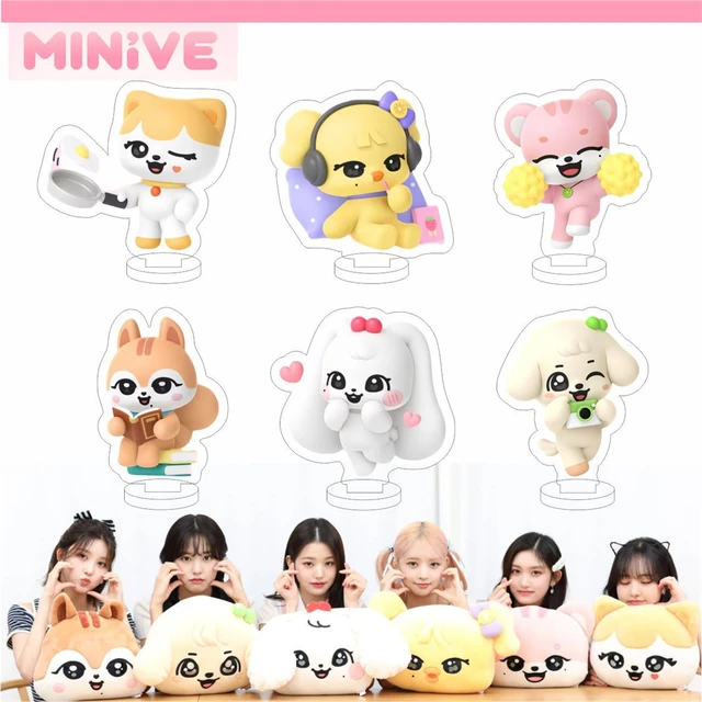 Kpop ive minive cartoon doppelseitige acryl ständer figur won 
