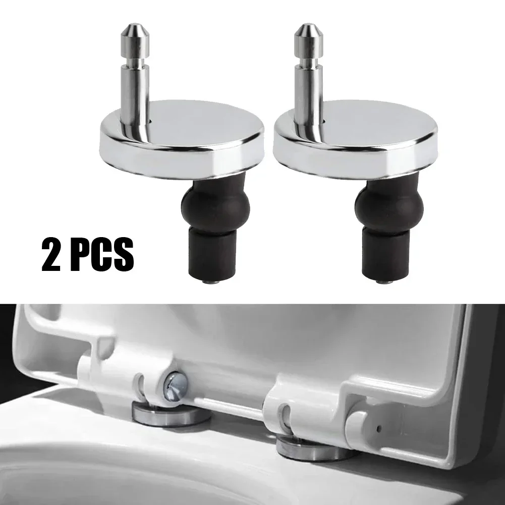 2Pcs Toilet Seat Hinges Top Close Soft Release Quick Fitting Heavy Duty Hinge Pair for Toilet Bidet Attachments toilet seat accessories toilet hinge replacement
