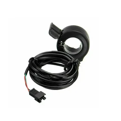 Electric Bike & Scooter Thumb Trigger Throttle - Black, 160cm Cable