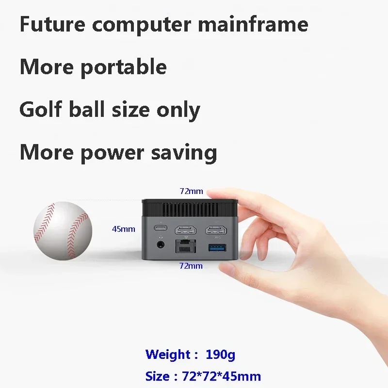 N100  ̴ PC ũ 繫 ǻ, ޴ ̴ PC,  11, DDR5 12GB, 4800Hz, M.2 2242 SSD,  5, BT4.2, 4K