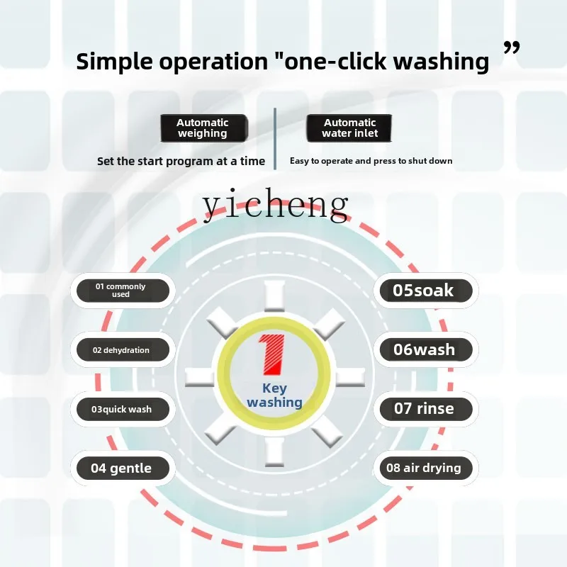 ZK automatic washing machine household large capacity pulsator one button washer and dryer machine 3