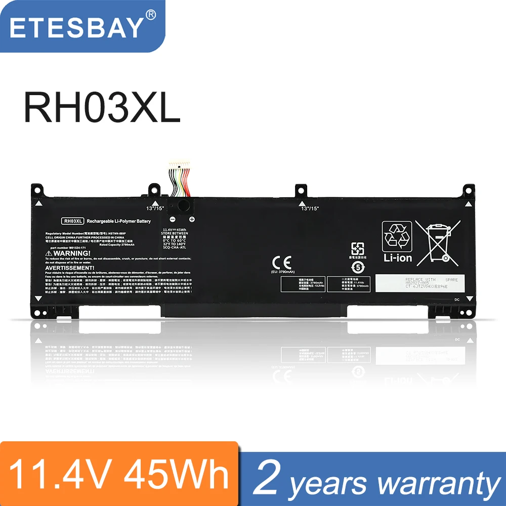 

Аккумулятор для ноутбука ETESBAY RH03XL для HP ProBook 430 440 445 450 630 640 G8 Zhan 66 Pro A 14 G4 Series HSTNN-IB9P
