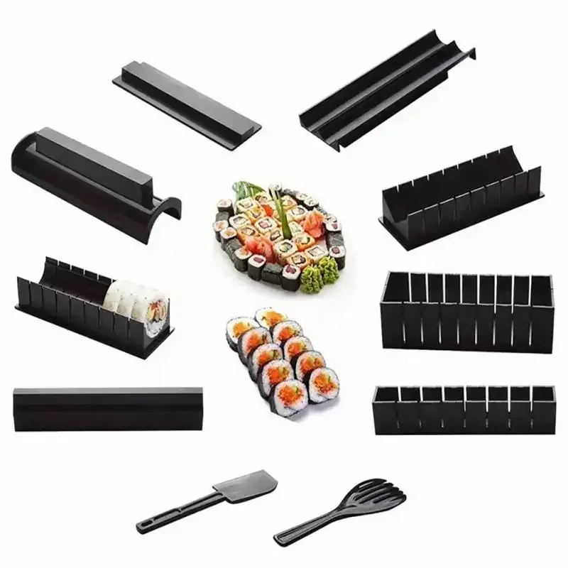Sushi Maker Kit Japanese Rice Ball Cake Roll Mold DIY Home Multifunctional Plastic Kitchen Tool