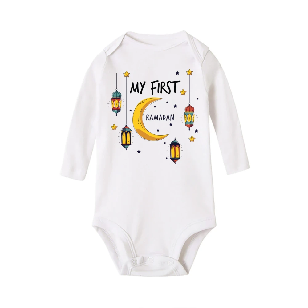 My First Ramadan Baby Bodysuit Boys Girls Clothes Newborn Long Sleeve Romper Toddler Jumpsuit Baby Present Infant Outfits 5