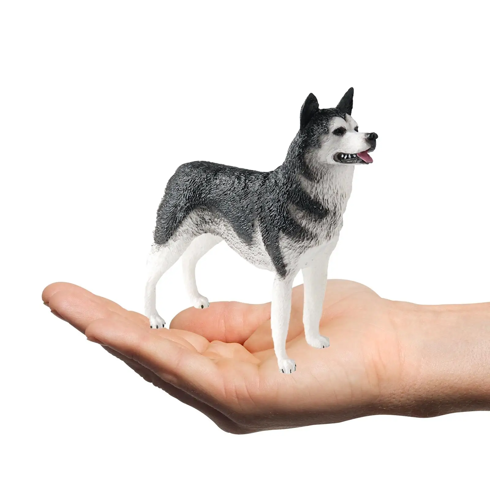 Realistic Dog Figure Toys Husky Dog Statue, Decorative,Animal Figurines Small Animal Toys for Girls Boys