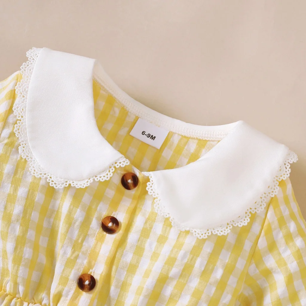 Abito da bambina a maniche lunghe Abito da principessa decorato con fiori dolci Costume autunnale per bambini Abito morbido per bambini 0-3 anni - immagine 2