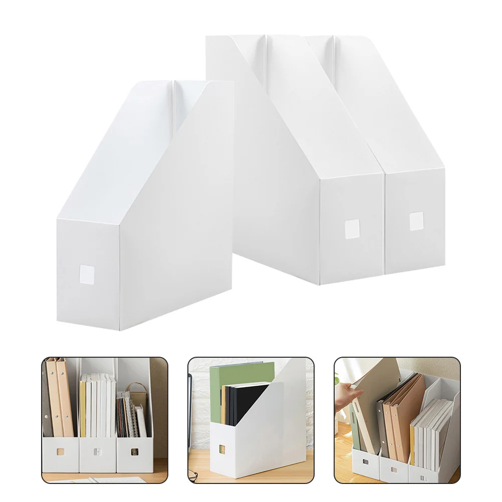 

3 Pcs File Storage Rack Magazine Holder Office Organization Box Plastic Desk Organizers and Accessories