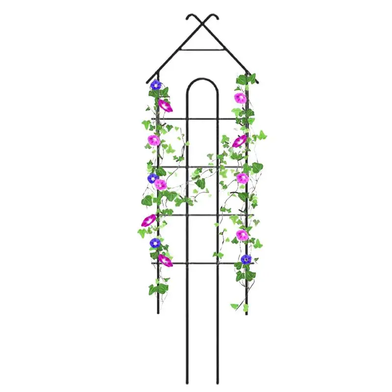 

Metal Garden Trellis Climbing Plants Obelisk Trellis Flower Vine Support Stand Iron Outdoor Potted Plant Gardening Fence