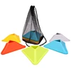 20PCS 40PCS Football Training Disc Triangle Soccer Practice Field Sports Agility Training Cone Portable Equipment for Adult 3