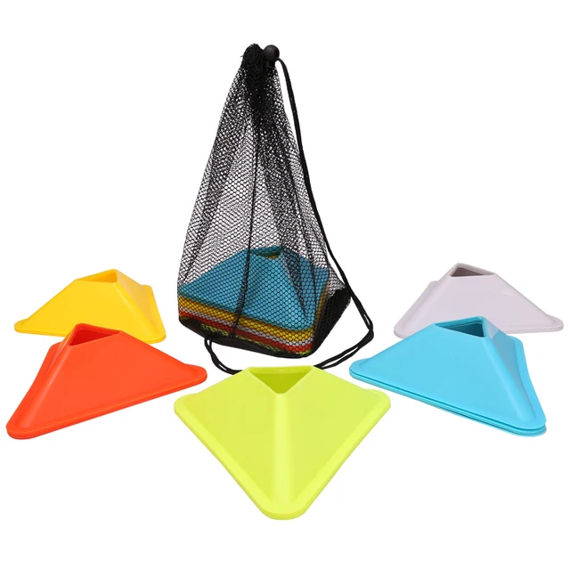 20PCS 40PCS Football Training Disc Triangle Soccer Practice Field Sports Agility Training Cone Portable Equipment for Adult 3