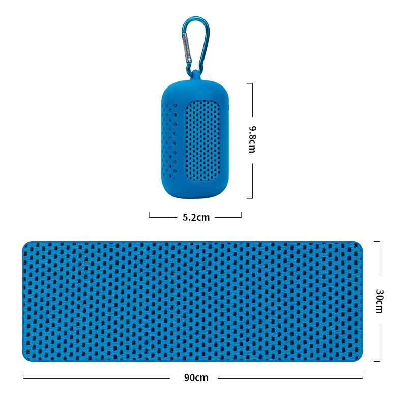 Circular Silicone Wrapped Cold Towel Cooling Towel Quick Drying Microfiber Towels Beach Accessories Sport Fitness 1PCS Microfiber Towel Sports Towel