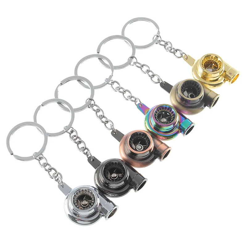 Porte-Clés Voiture Turbo Avec LED Et Son - Pales Tournantes Et Lumières - Design Alliage Zinc - Cadeau Original