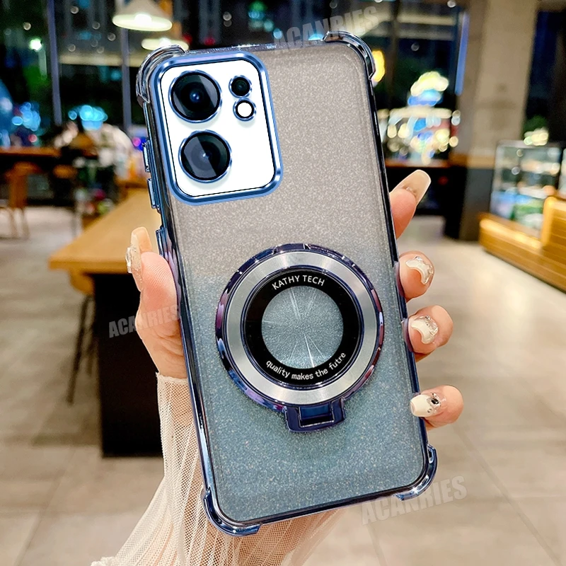 Luxury Gradation Plating Shockproof Silicone Stand Case