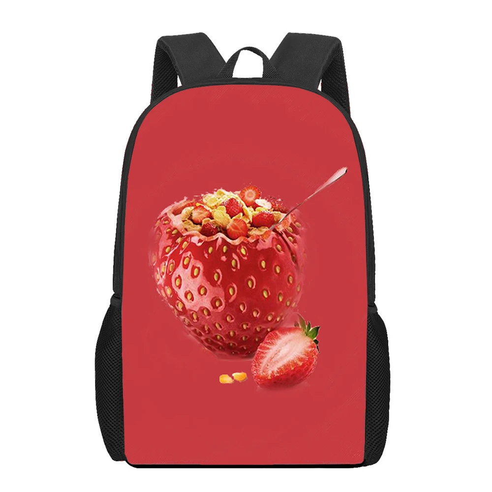 Cartoon Fresh cute Fruit 3D Print School Bag Set for Teenager Girls Primary Kids Backpack Book Bags Children Bookbag Satchel