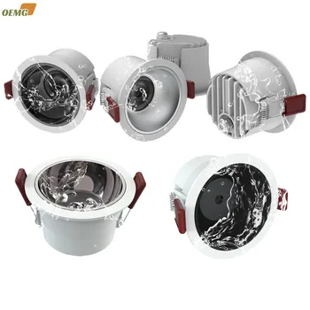 내장형 IP65 방수 다운라이트 LED 스포트라이트, 욕실 주방 발코니 AC85-265V9W12W15W18W20W25W30W 가정용 조명