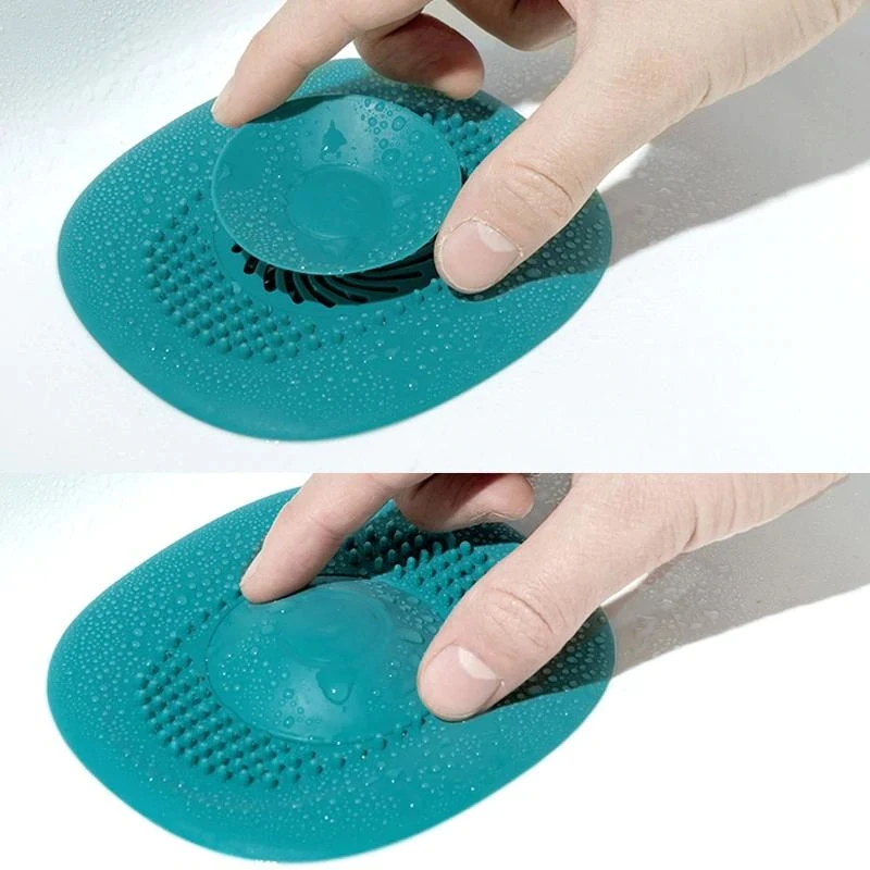 Rubber Sink Drain Strainer Hair Catcher for Bathroom Washbasin