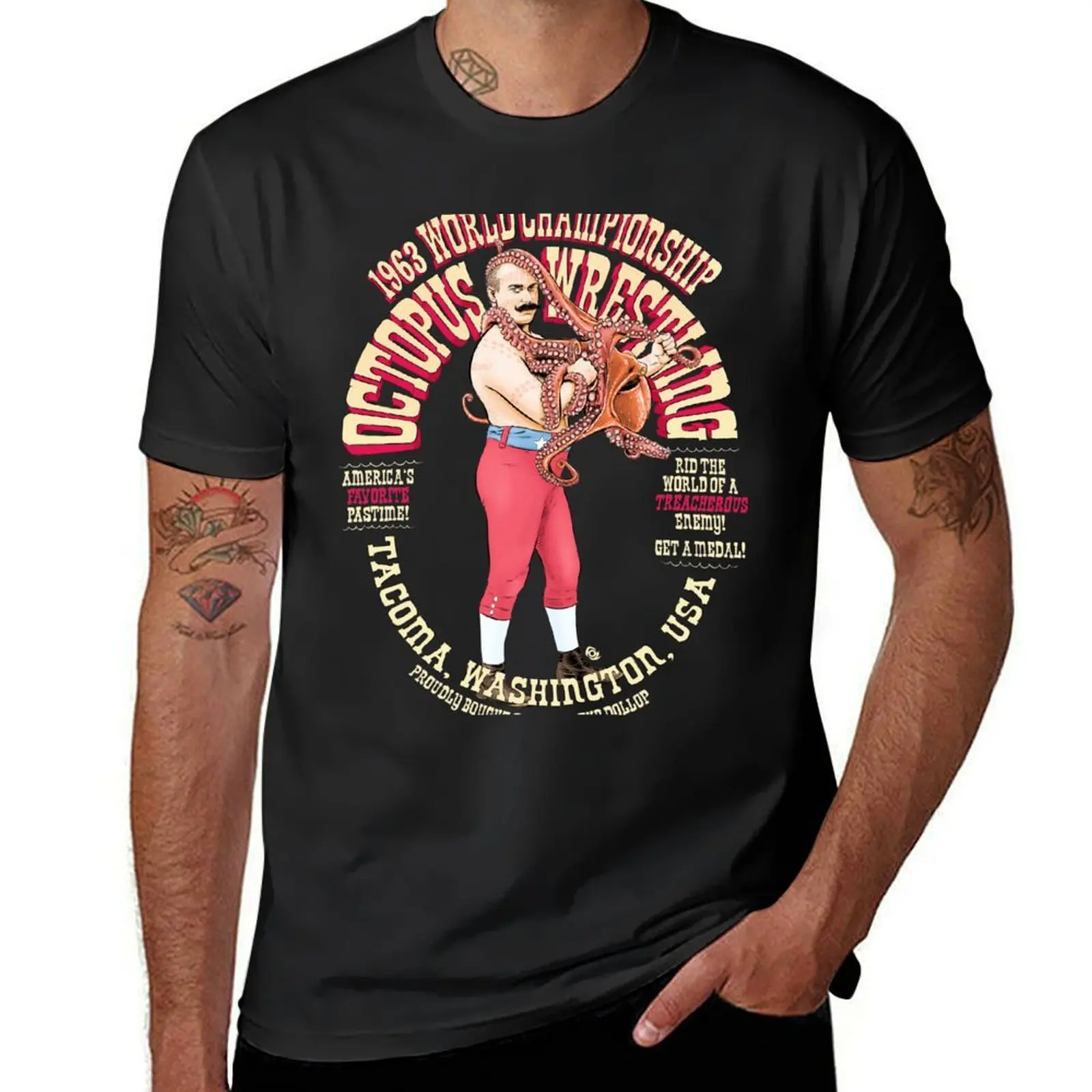 

The Dollop - Octopus Wrestling T-Shirt Blouse anime oversized t shirt men