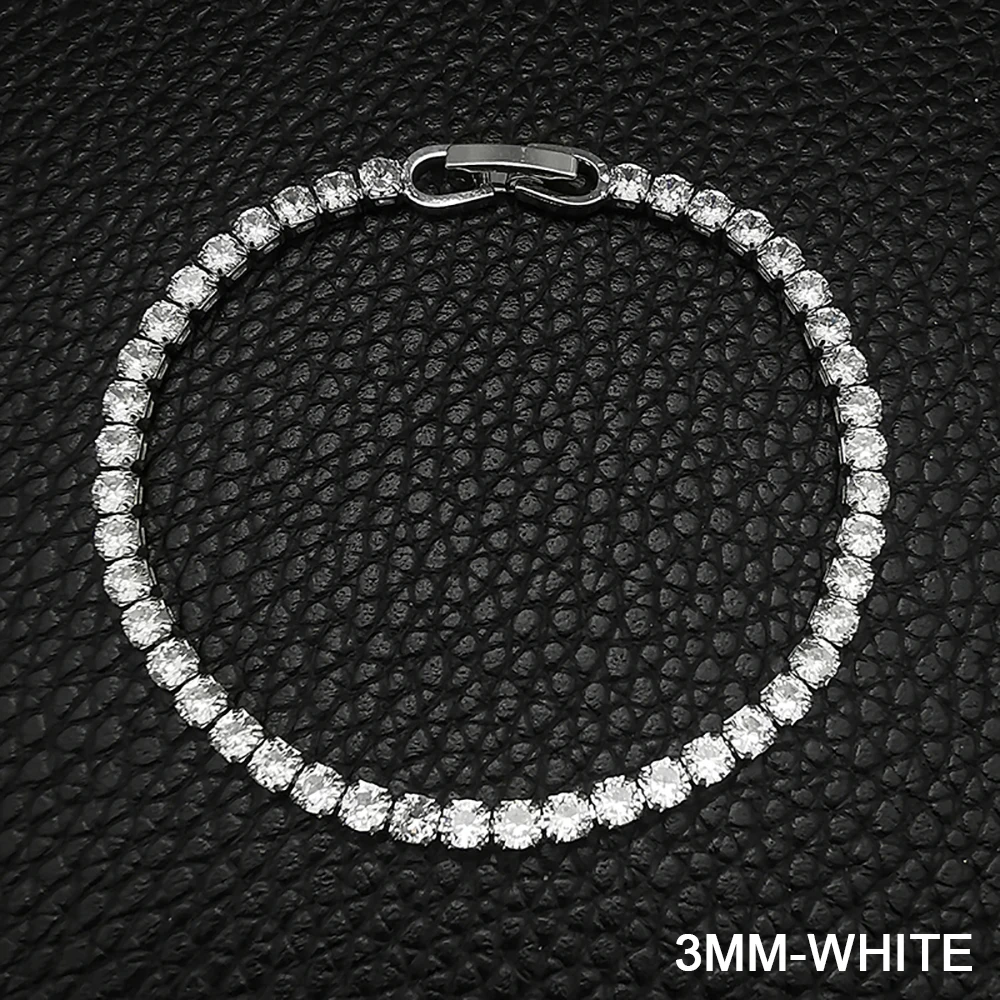 Elegant Multi-Color Rose Gold Tennis Bracelet Bangle for Women - Wedding Fashion Jewelry Party Gift