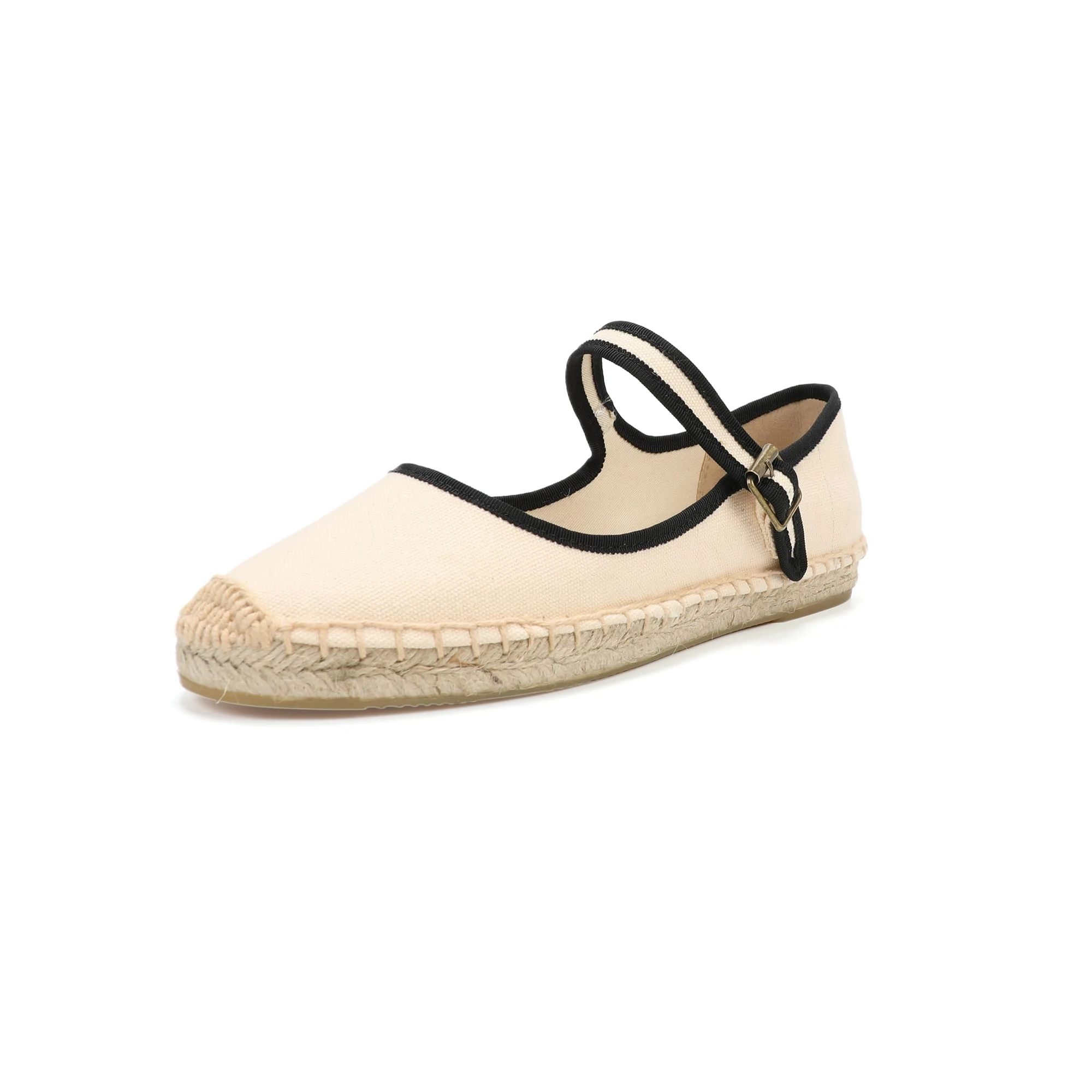 Stylish Mary Jane Espadrilles Women's Flat Shoes with Breathable Canvas Upper ladies  loafers 5