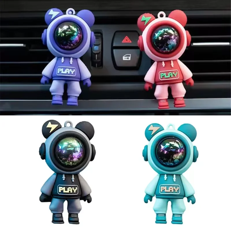 Car Decoration Accessories Car Air Outlet Perfume Clips Cartoon Astronaut Air-Conditioning Outlets Aromatherapy Clip Interior Accessories Air-Freshener