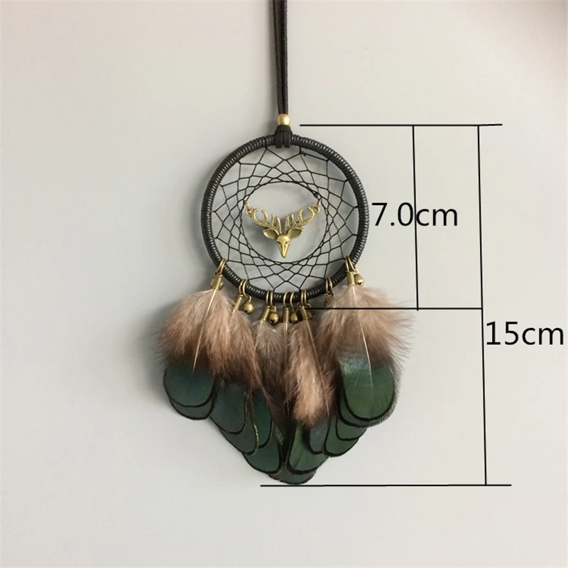 Mini Dream Catcher With Natural Feather Dreamcatcher Wind Chime Hanging - Image 4