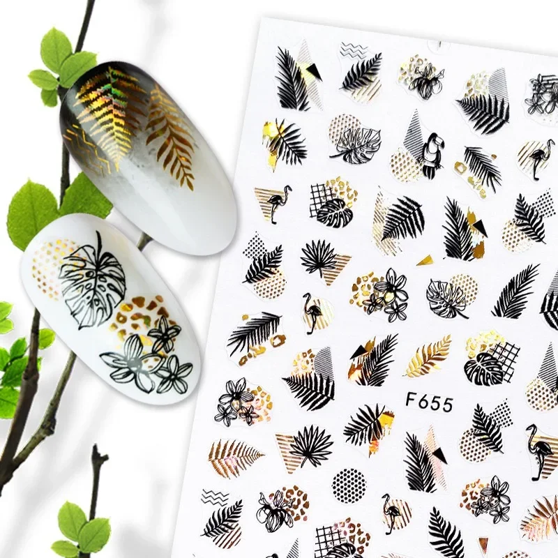 1pcs summer Coconut tree nail stickers designer leaf nail art decorations Fruits Orange Sliders cherry nails decals in bundles