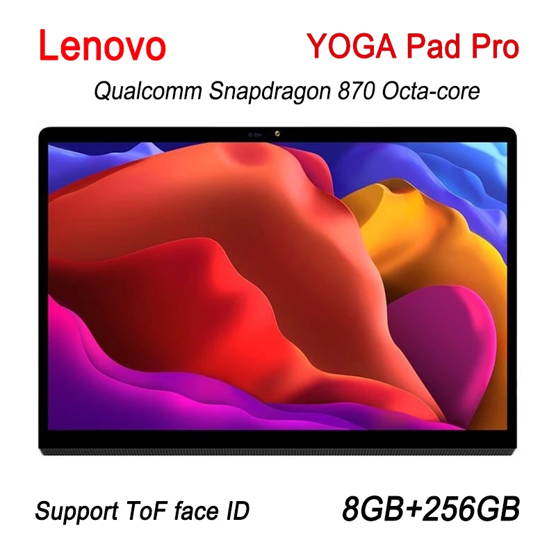 Original Lenovo YOGA Pad Pro WiFi Tablet YT-K606F 13'' 8GB RAM 256GB ROM Android 11 Qualcomm Snapdragon 870 Octa-core 10200mAh best tablet for reading