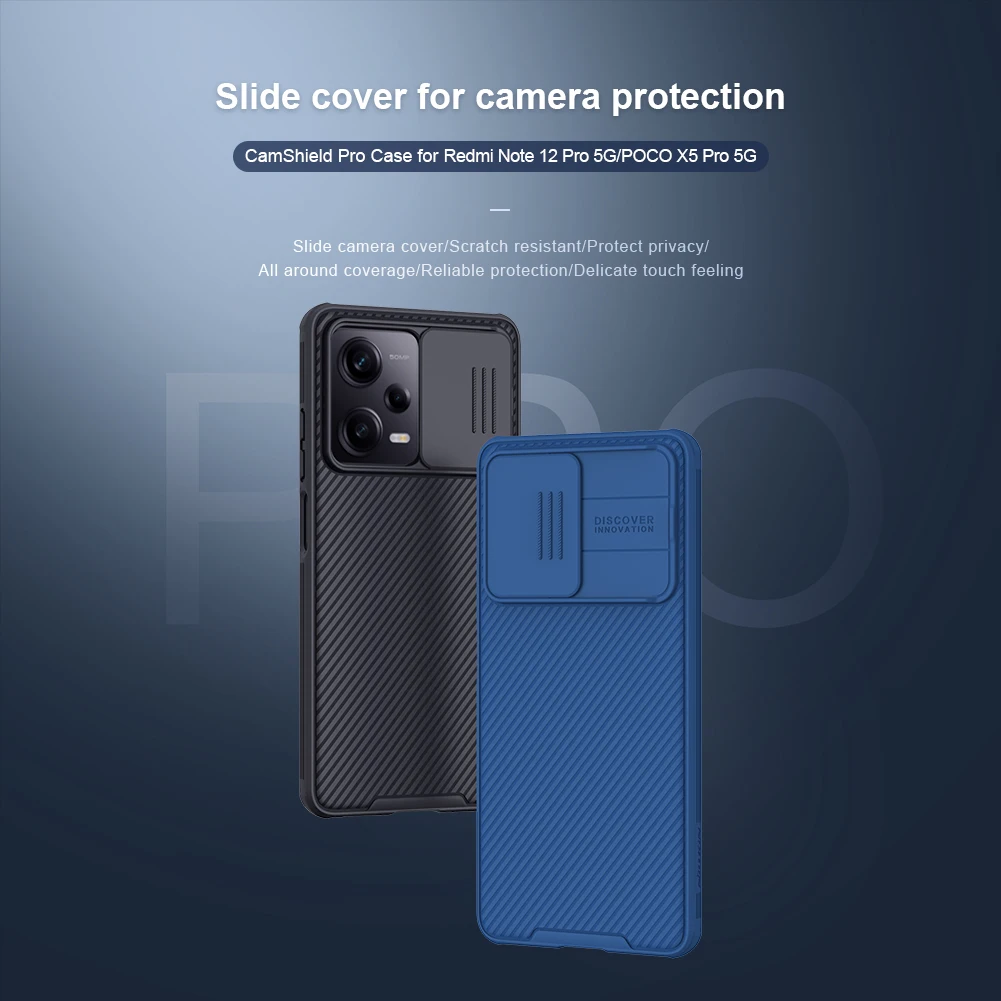POCO X5 PRO 5G Case Original NILLKIN CamShield Shell Slide Camera Protector Privacy Cover For Xiaomi POCO X5 PRO Phone Cases