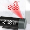LED Screen Projection Alarm Clock with Double Alarms and Temperature Monitoring -9~+39°C Temperature Detection Ranges 4