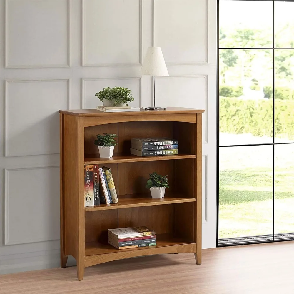 

Shaker Style Bookcase, 36", Brown Book Shelf Furniture Bookshelves Bookshelf Storage