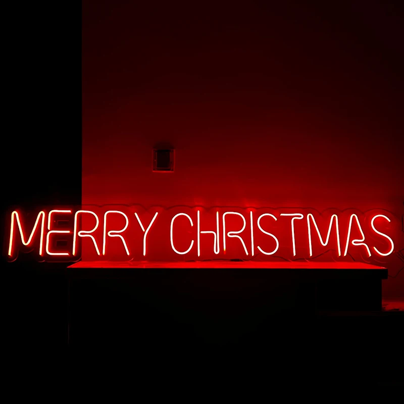 

Merry Christmas Neon Signs Happy New Year LED Neon Bedroom Room Decor Home Party Wall Art Decoration Custom Neon Night Lights