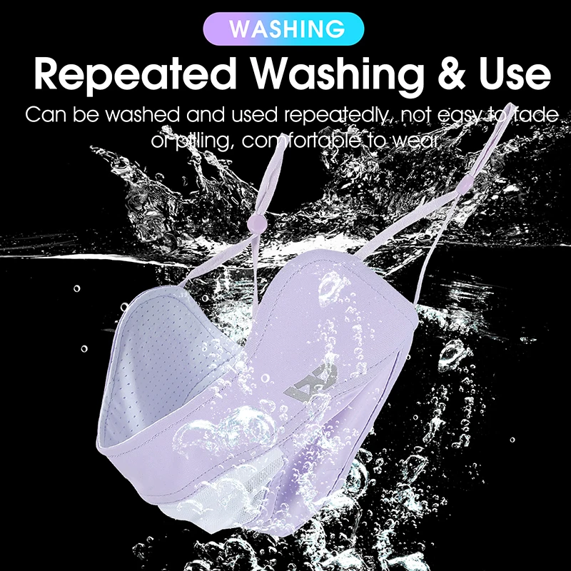 WEST BIKING Summer Ice Silk Facemask Anti-UV Sun Protection Breathable Adjustable Men Women Outdoor Sports Running Cycling Mask