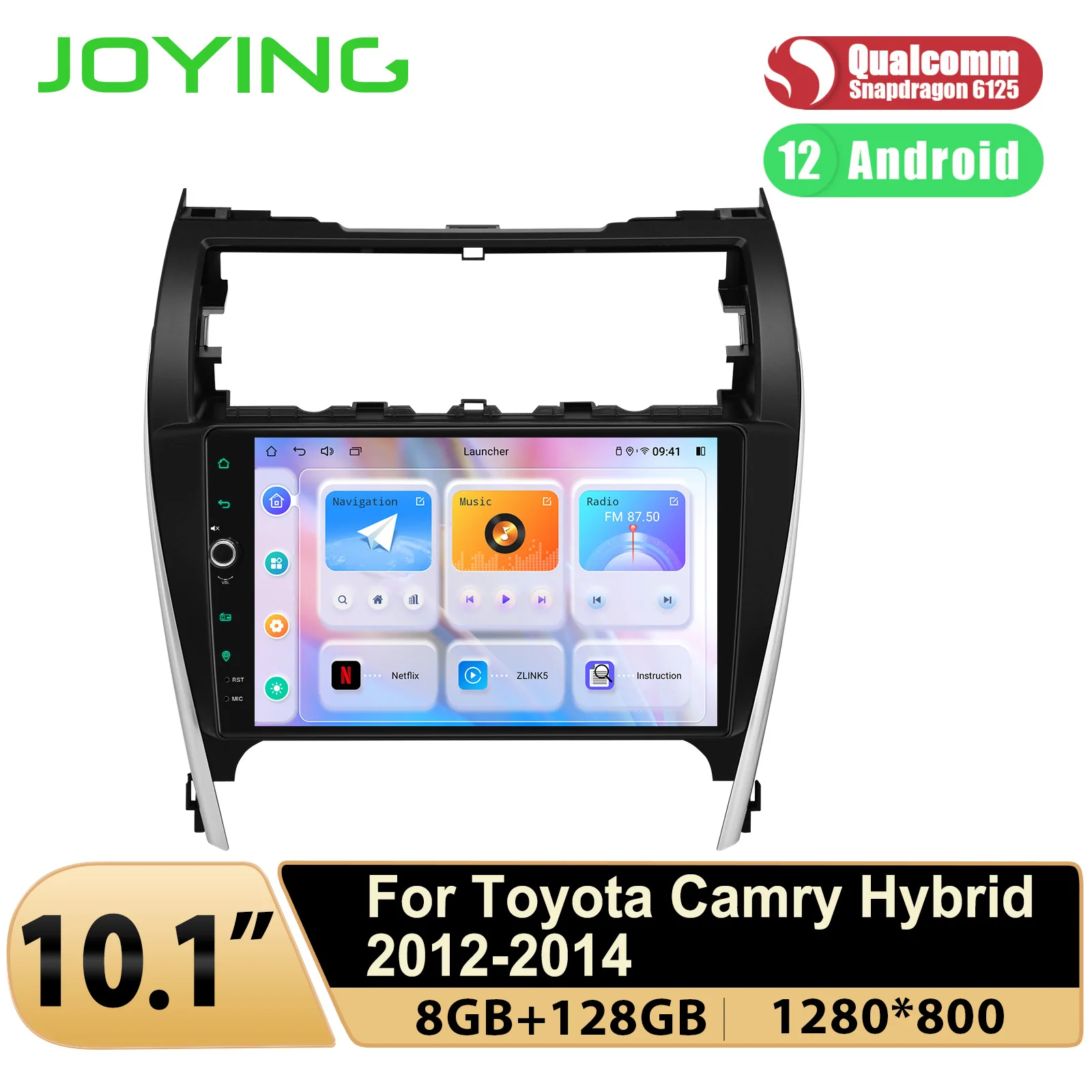 

JOYING 10"Car Multimedia Radio Stereo System Android Auto Carplay For TOYOTA CAMRY Hybrid 2012-2014 Support OEM JBL Camera