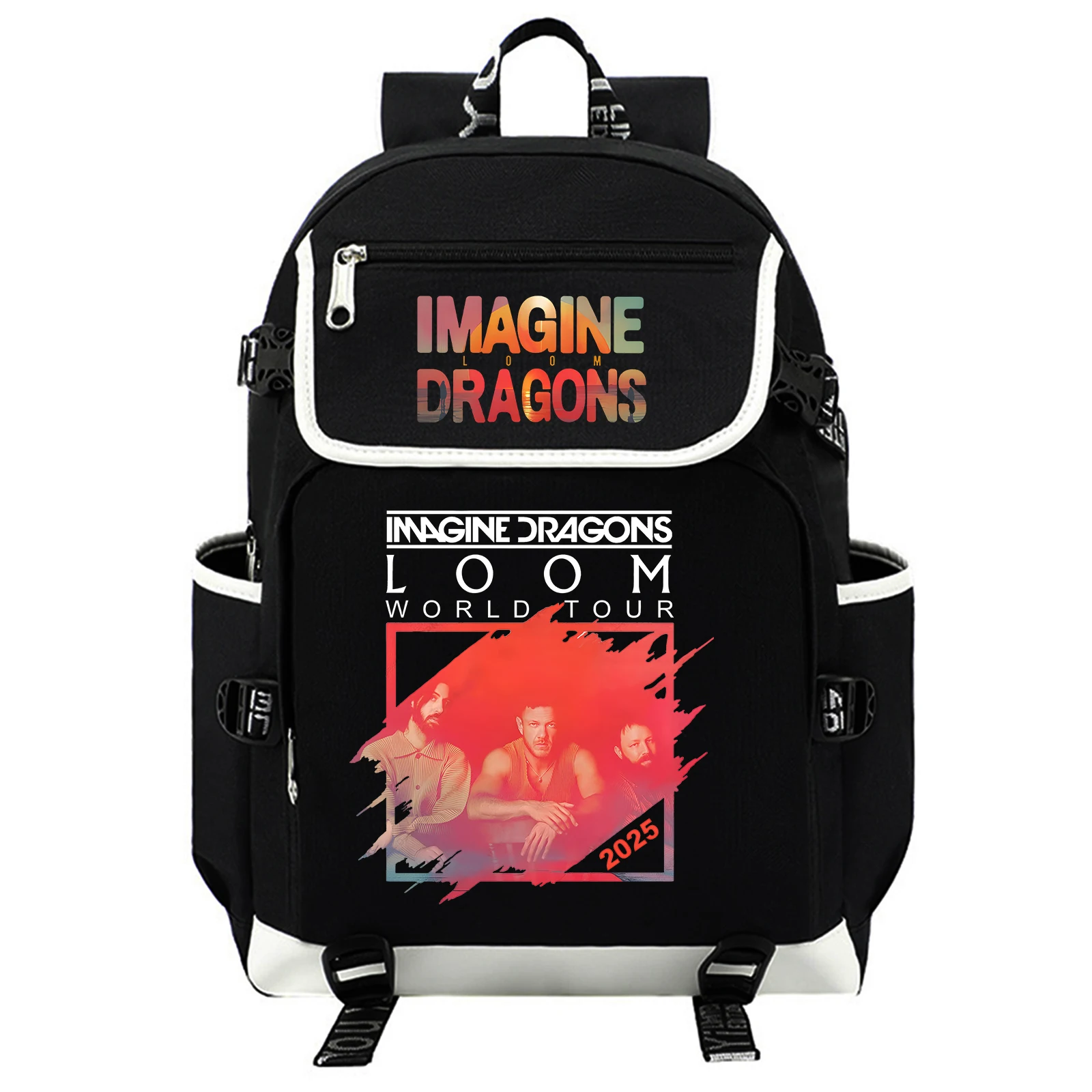 Imagine Dragons Loom Tour 2025 소녀 소년 학생 십대 배낭 캐주얼 학교 가방 여행 Mochila