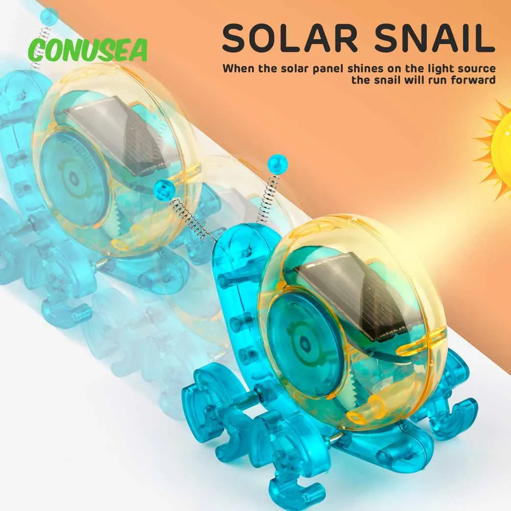 Solar Technological Gadgets Snail Car Children's Toy Science Technology Novel Toys Gifts