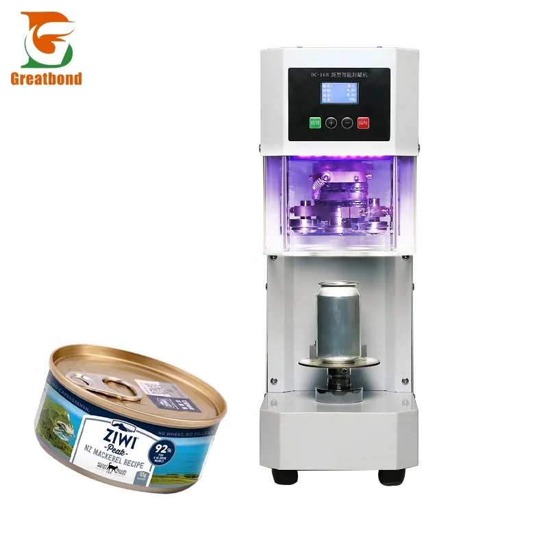 

Low Price Auto Height Adjustable Ring Pull Pet Aluminum Plastic Desktop Electric Sealing Machine Tin Seamer Can Sealer For Sale