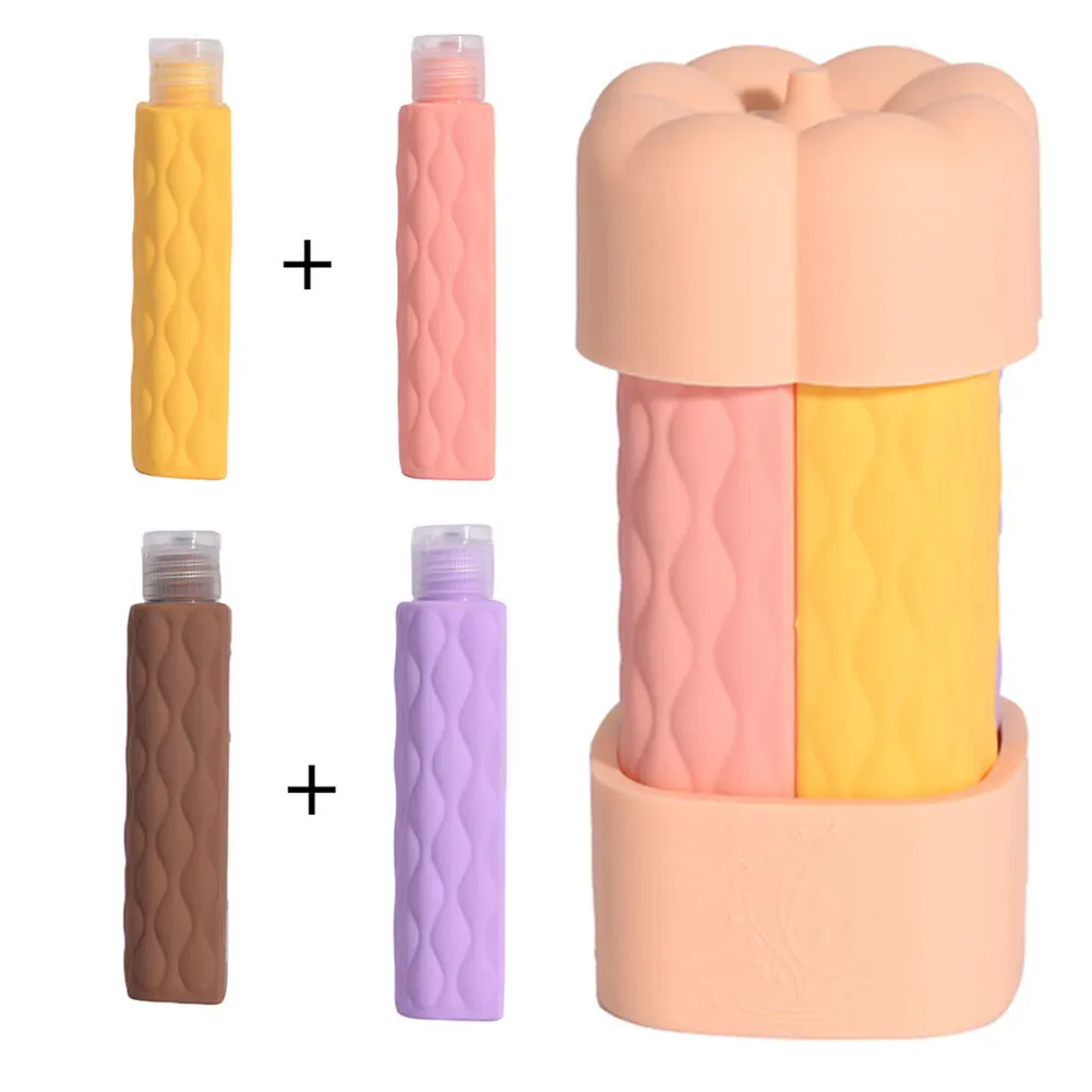 Silicone Travel Bottles Set BPA Free Leak Proof Refillable