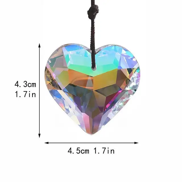 45 Mm -Es Szív Medál Kristály Diy Kerti Dekoráció Szabadtéri Szivárvány Prizma Gyártó Csillár B4Z4 - Image 2