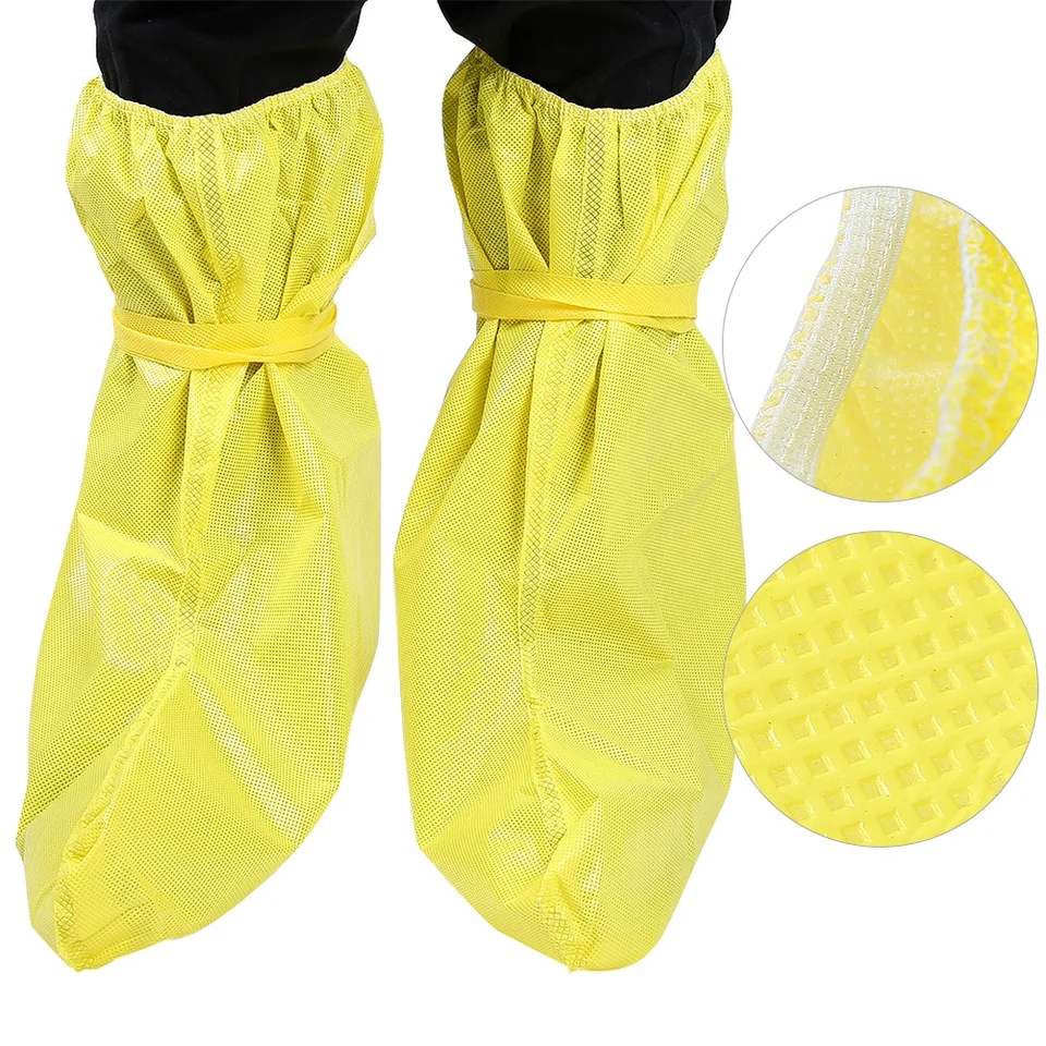 Yellow Waterproof Anti Static Chemical Safety Shoe Covers