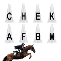 Horse Training Equipment Portable White Dressage Letter Cone Set Horse Training Equipment Stackable Sports Training Cone 1