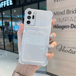 Shockproof Armor Phone Case with Card Holder - Transparent Silicone Cover for HONOR 400 (Clear)