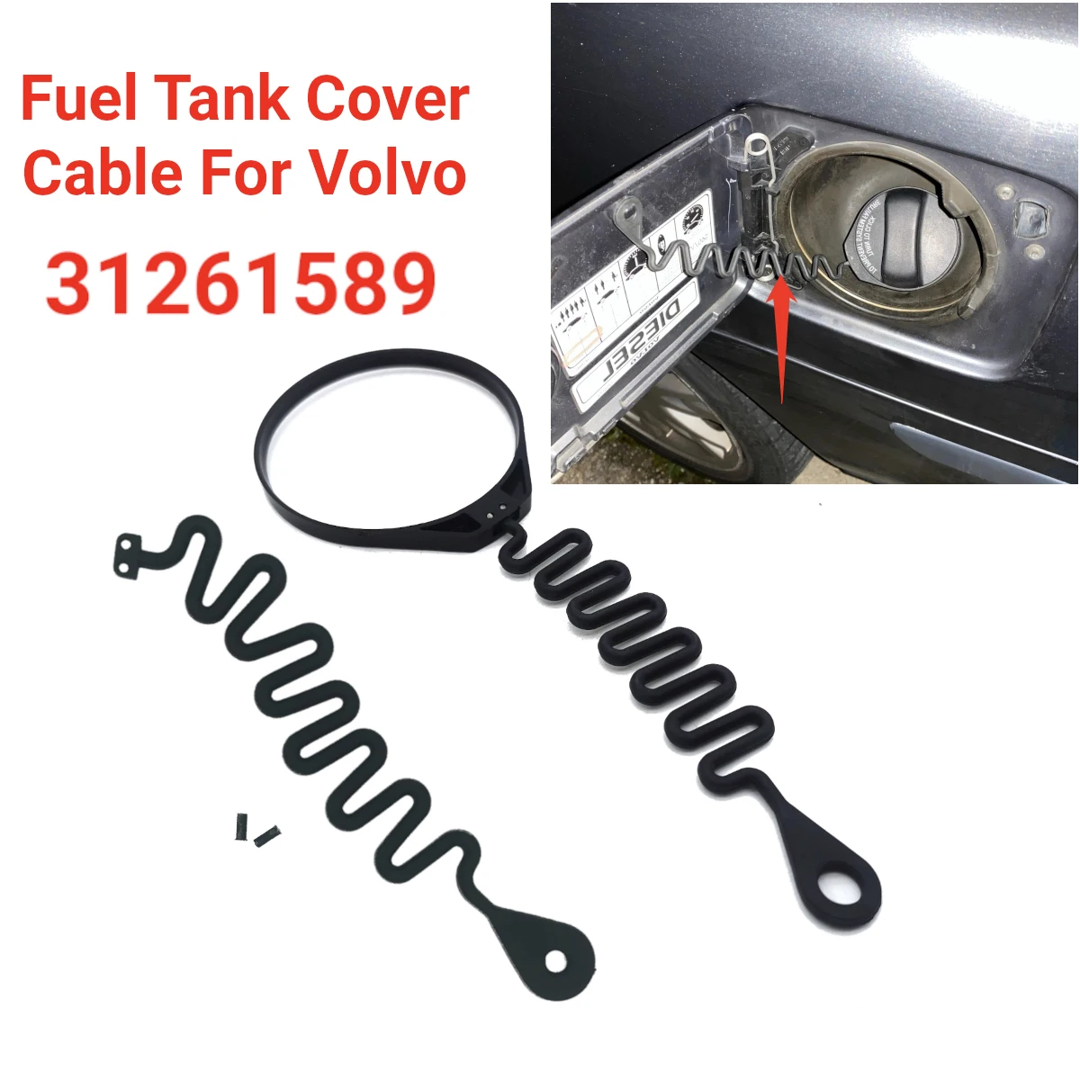 

Car Fuel Tank Cap Cover Line Cable Wire Petrol Diesel Gas Oil Rope For Volvo S80 S60 S40 S60L XC60 XC90 V40 C30 C70 V70 31261589