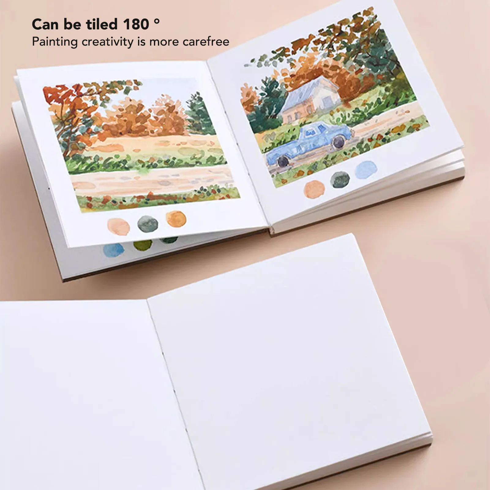 30 Sheet Watercolor Sketchbook 300GSM Portable  Watercolor Paper Travel Diary Book 14 X 9cm Fine Grain Painting Notebook