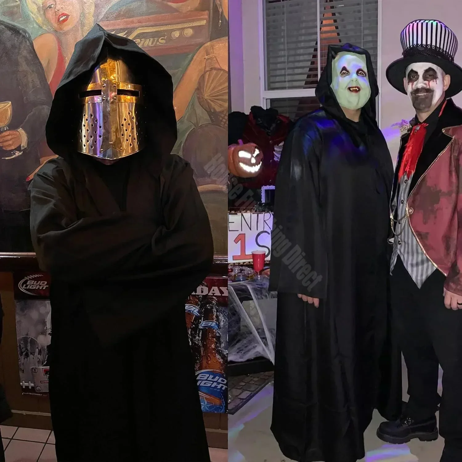 Halloween Grim Reaper Cloak long Hooded cape Vampire Party Children's Cloak cosplay red Death cloak Unisex Hooded Witch Cape