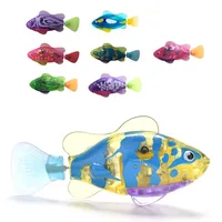 New Cat Interactive Electric Fish Water Toy for Indoor Play Swimming Robot Fish Toys for Cat Dog with LED Light Pet Bath Toys 1
