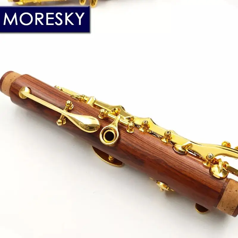 MORESKY Red Wood Professional Clarinet Rosewood Bb Gold-plated keys M15