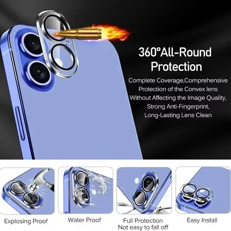 5-Pack HD Clear Anti-Scratch Camera Lens Protectors in Tempered Glass