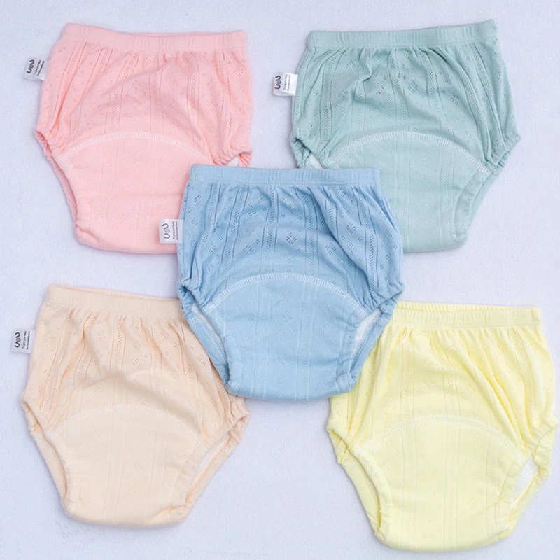 Waterproof Diapers Baby Training Pants Cloth Diapers Baby Waterproof Reusable Training Pants Cute Cotton Baby Diaper Infant Shorts Nappies Panties Nappy Changing Underwear Cloth